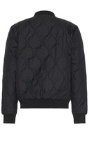 Brixton Dillinger Quilted Bomber Jacket in Black