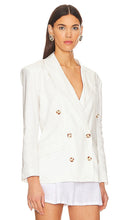 Central Park West Niall Double Breasted Blazer in Ivory