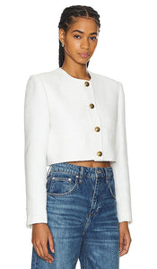 Citizens of Humanity Pia Cropped Jacket in White