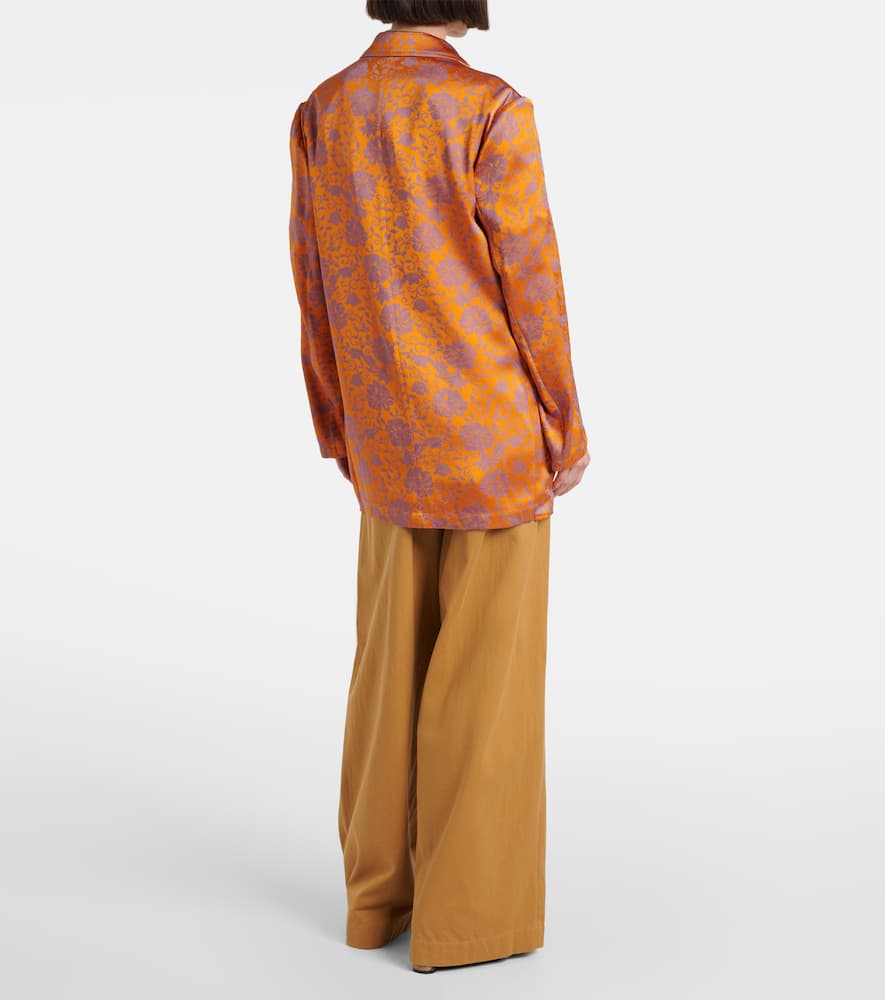 Dries Van Noten Floral jacquard blazer – BlackSkinny