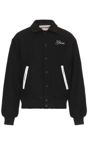 Guess Originals Boucle Varsity Jacket in Black