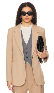 LBLC The Label Cassidy Jacket in Taupe - LBLC The Label - Veste Cassidy en taupe - LBLC The Label Cassidy 灰褐色夹克 - LBLC The Label Cassidy Jacke in Taupe - LBLC THE LABEL Cassidy 재킷 - Giacca LBLC The Label Cassidy in tortora