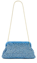 Loeffler Randall Trudie Frame Crochet Clutch in Blue