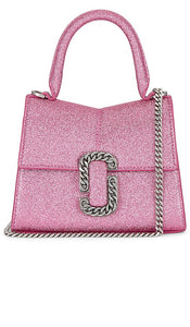 Marc Jacobs The Galactic Glitter St. Marc Mini Top Handle Bag in Pink