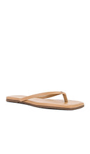 TKEES Lily Square Toe Flip Flop in Tan