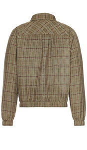 WAO Plaid Bomber Jacket in Brown