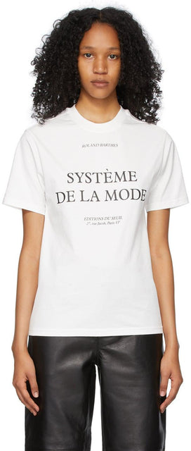 032c White 'Barthes' T-Shirt - 032C T-shirt blanc 'Barthes' - 032C 화이트 '바트 셔츠'티셔츠