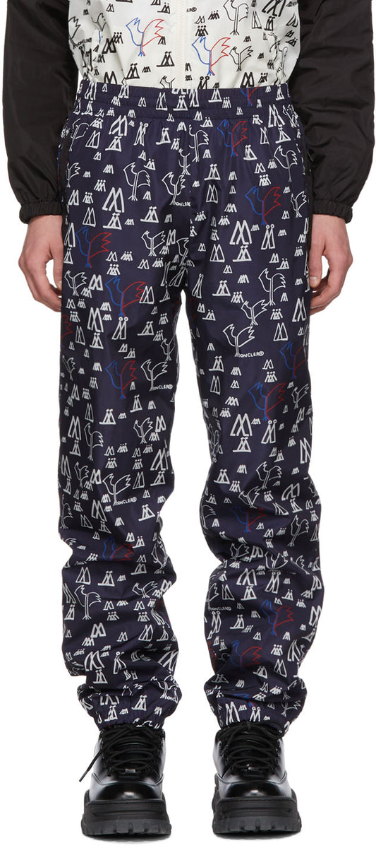 Moncler 2 Moncler 1952 Navy Nylon Logo Casual Track Pants