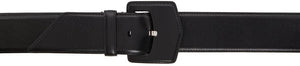 ALAÃA Black Oversized Flat Buckle Belt - Alaã une ceinture à boucle plate surdimensionnée noire - AlaÃ 흑색 대형 플랫 버클 벨트
