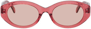ALAÃA Pink Round Cat Eye Sunglasses - Alaã une lunettes de soleil rose rose chat rond - AlaÃ 핑크 라운드 고양이 눈 선글라스