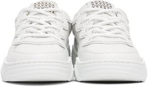 ALAÃA White Calfskin Wave Sneakers