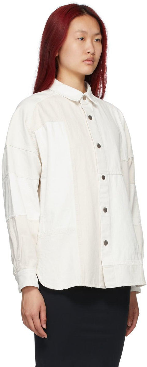 AMBUSH Off-White Denim Patchwork Shirt – BlackSkinny