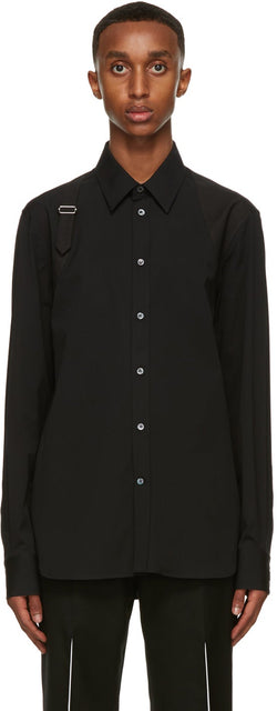 Alexander McQueen Black Harness Shirt - Chemise à harnais noir Alexander McQueen - 알렉산더 맥퀸 블랙 하네스 셔츠