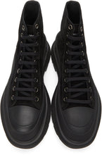 Alexander McQueen Black Suede Tread Slick High Boots
