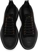 Alexander McQueen Black Suede Tread Slick Platform Low Sneakers