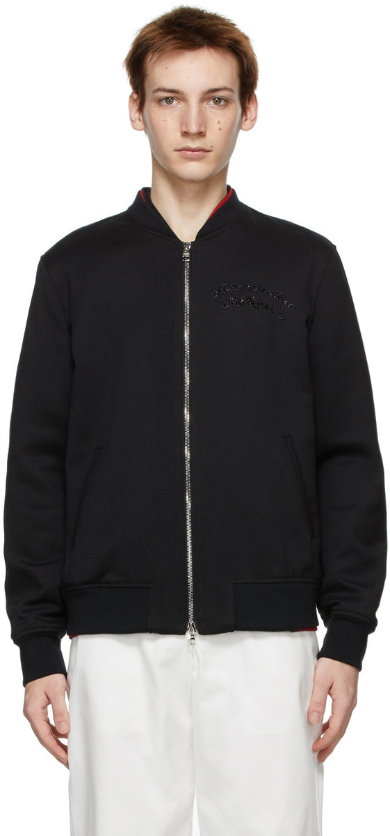 Alexander mcqueen embroidered bomber jacket hotsell