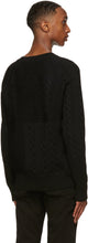 Alexander McQueen Black Wool Embroidered Logo Sweater