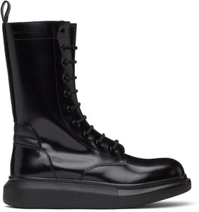 Alexander McQueen Black Worker Combat Boots - Bottes de combat de travailleurs noirs Alexander McQueen - 알렉산더 맥퀸 흑인 노동자 전투 부츠