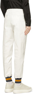 Alexander McQueen White Cotton Trousers