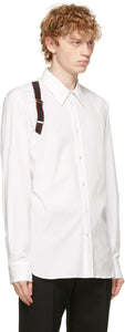 Alexander McQueen White Logo Harness Shirt