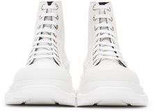 Alexander McQueen White Suede Tread Slick Sneakers