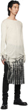 Ann Demeulemeester Off-White Cashmere Tie-Dye Long Sleeve T-Shirt