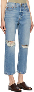 B Sides Blue Marcel Relaxed Straight Jeans