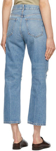 B Sides Blue Marcel Relaxed Straight Jeans