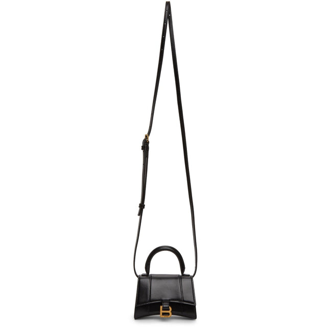 Balenciaga Black Mini Hourglass Bag - Balenciaga Noir Mini Sablier Sac - Balenciaga 블랙 미니 모래 시계 가방