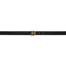 Balmain Black Thin B Belt - Ceinture B Noir Balmain Noir - Balmain 블랙 얇은 B 벨트
