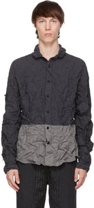 Blackmerle Grey Wrinkled Shirt - Chemise ridée grise de Blackmerle - 회색 회색 주름 셔츠
