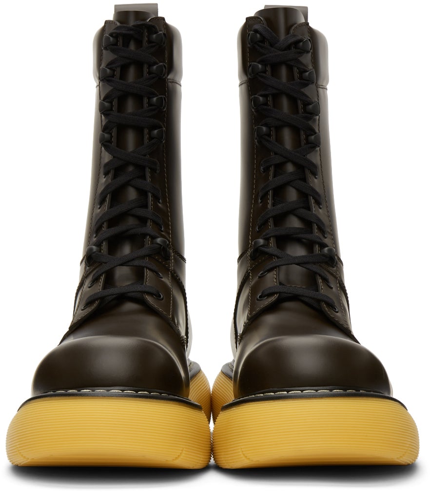 Bottega Veneta Brown 'The Bounce' Lace-Up Boots – BlackSkinny