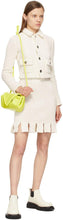 Bottega Veneta Off-White Racked Slit Cut Miniskirt