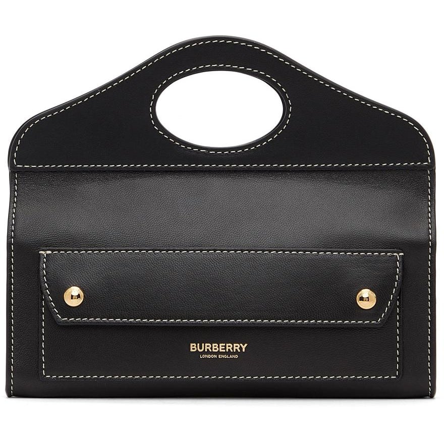 Burberry Black Mini Topstitched Pocket Bag – BlackSkinny