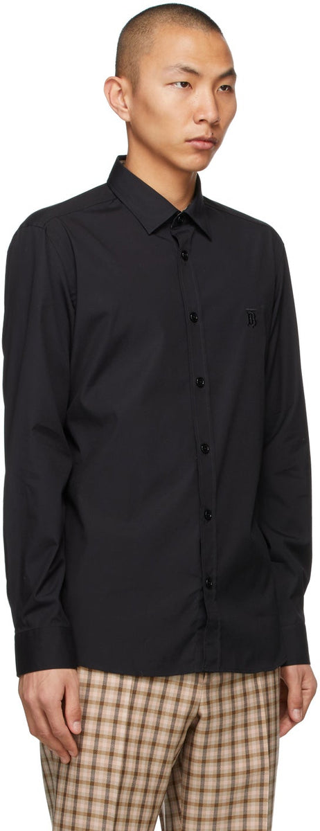 burberry black button up