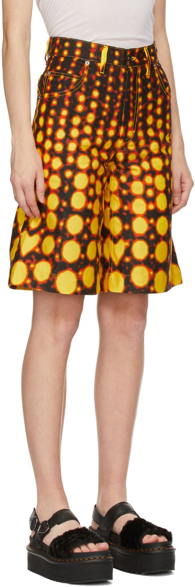 Charles Jeffrey Loverboy Etched Art Denim Skirt