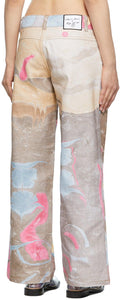 Chopova Lowena SSENSE Exclusive Multicolor Faye Wei Wei Marbled Jeans