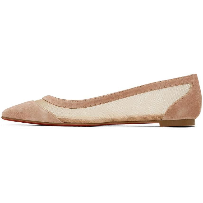 Christian Louboutin Beige Galativi Flats – BlackSkinny