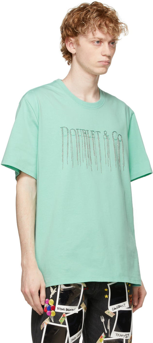 Doublet Green Chain Fringe Embroidery T-Shirt – BlackSkinny