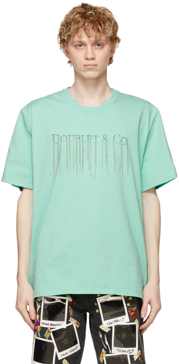 Doublet Green Chain Fringe Embroidery T-Shirt – BlackSkinny