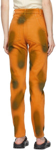 Eckhaus Latta Orange Echo Dot Tapered EL Jeans