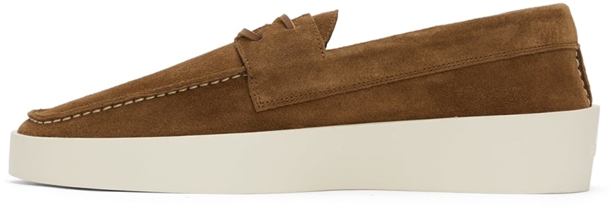 Fear of God Brown Suede Boat Shoes – BlackSkinny