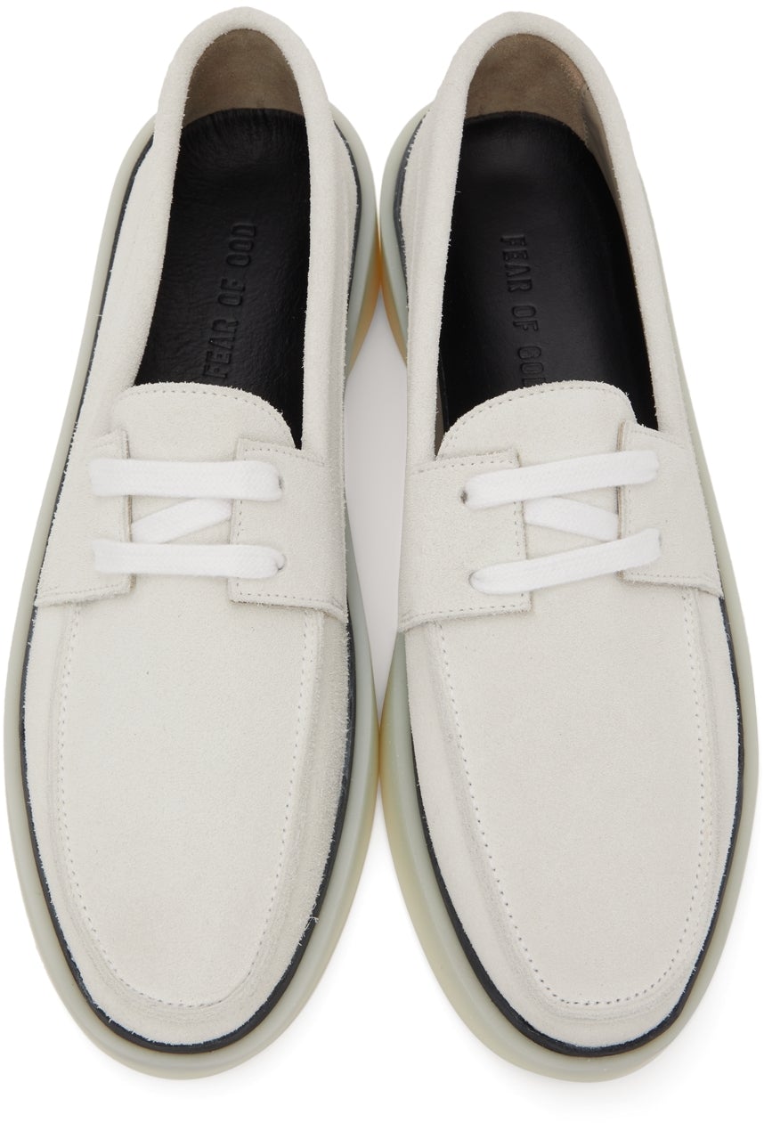 Fear of God Off-White Suede Boat Shoes