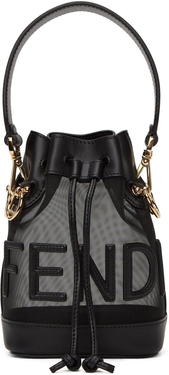 Fendi Black Mesh Mini Mon Tresor Bucket Bag – BlackSkinny