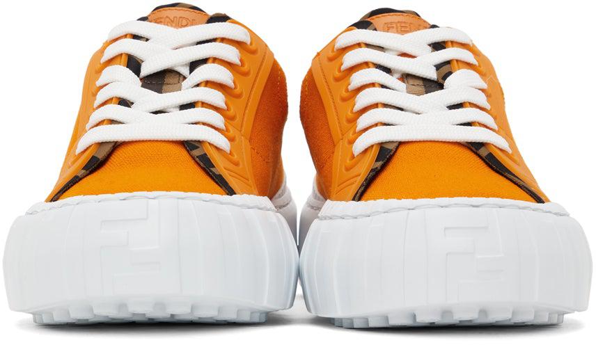 Fendi Orange 'Forever Fendi' Trim Sneakers – BlackSkinny