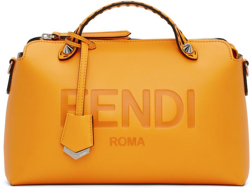 FENDI Clutch bag 7N0108 Nylon/leather Orange Orange unisex Used