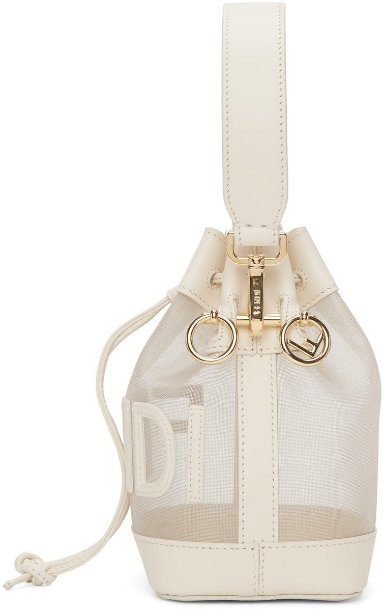 Fendi White Mesh Mini Mon Tresor Bucket Bag – BlackSkinny