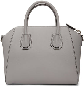 Givenchy Grey Grained Small Antigona Bag
