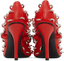 Givenchy Red Metal Hoop Show Pumps
