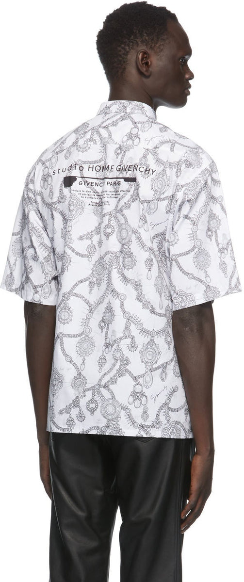 Givenchy White Jewelry Print Loose Fit Shirt – BlackSkinny